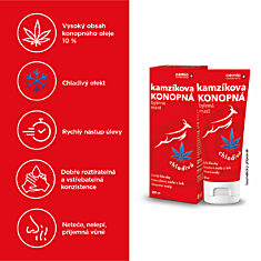 Cemio Kamzíkova konopná mast chladivá 2 × 200 ml, dárkové balení