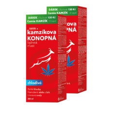 Cemio Kamzíkova konopná mast chladivá 2 × 200 ml, dárkové balení