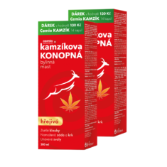 Cemio Kamzíkova konopná mast hřejivá 2 × 200 ml, dárkové balení