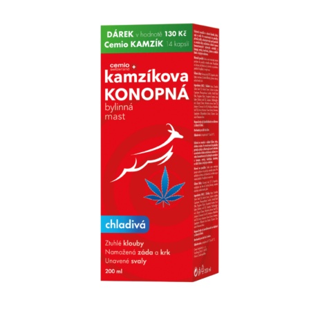 Cemio Kamzíkova konopná mast chladivá 200 ml, dárkové balení