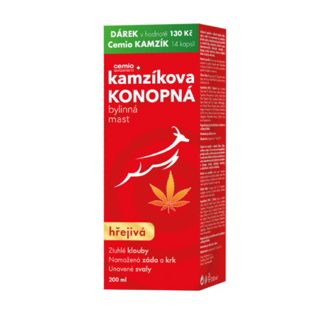 Cemio Kamzíkova konopná mast hřejivá 200 ml, dárkové balení