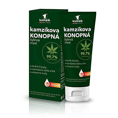Kamzíkova konopná bylinná mast hřejivá, 200 ml