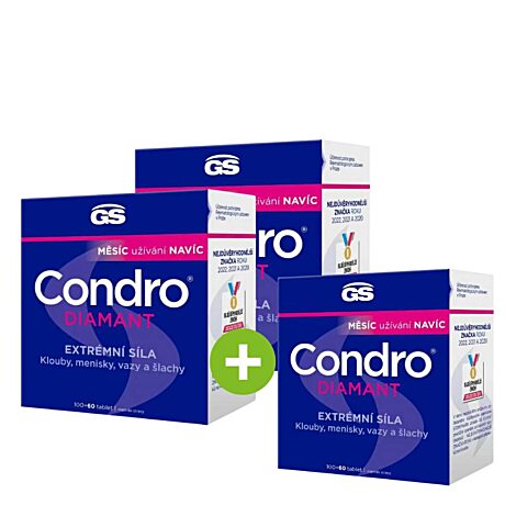 GS Condro® DIAMANT 100+60 tablet, Limitovaná edice 2023, 2+1 ZDARMA