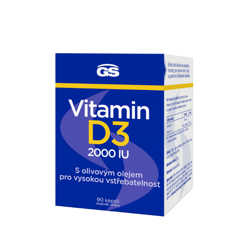 GS Vitamin D3 2000 IU, 90 kapslí