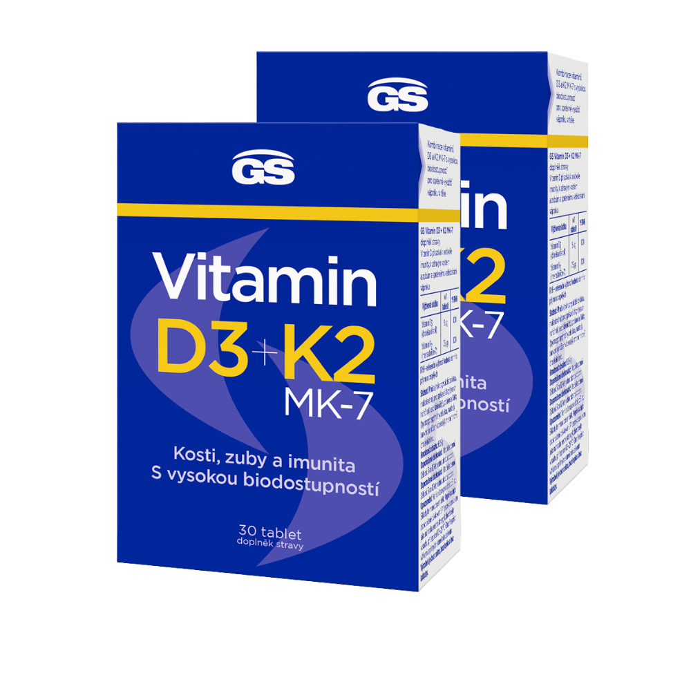 GS Vitamin D3 + K2, 60 tablet