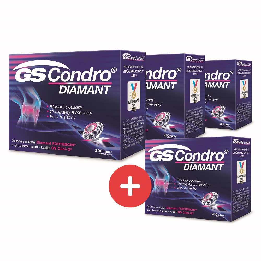 GS Condro® DIAMANT 200 tablet - 3+1 ZDARMA