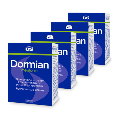 GS Dormian Melatonin, 4 × 30 kapslí