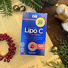 GS Vitamin Lipo C 500 mg se šípky, 90+20 kapslí NAVÍC, dárkové balení 2025