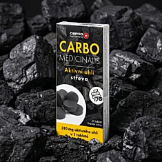 Cemio Carbo medicinalis Aktivní uhlí 310 mg, 20 tablet
