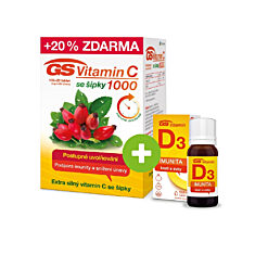 GS Vitamin C 1000 se šípky, 100+20 tablet