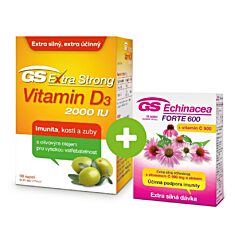 GS Extra Strong Vitamin D3 2000 IU, 90 kapslí