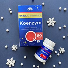 GS Koenzym Q10 60 mg, 2 x 60+10 kapslí NAVÍC, dárkové balení 2023