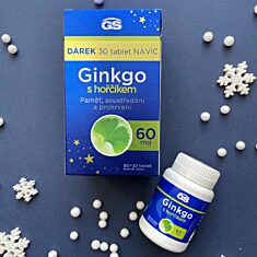 GS Ginkgo 60 mg s hořčíkem, 2 x 90+30 tablet NAVÍC, dárkové balení 2023