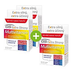 GS Extra Strong Multivitamin, 60+60 tablet, 2+1 ZDARMA
