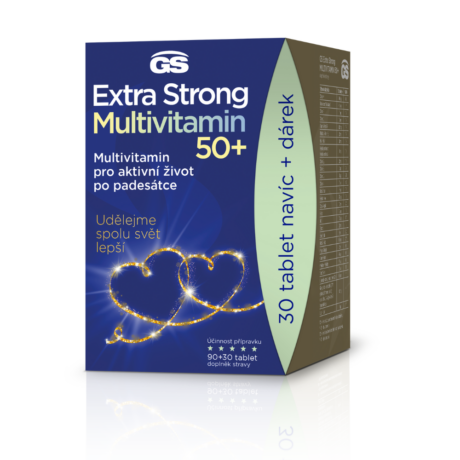 GS Extra Strong Multivitamin 50+, 90+30 tablet, dárkové balení 2022