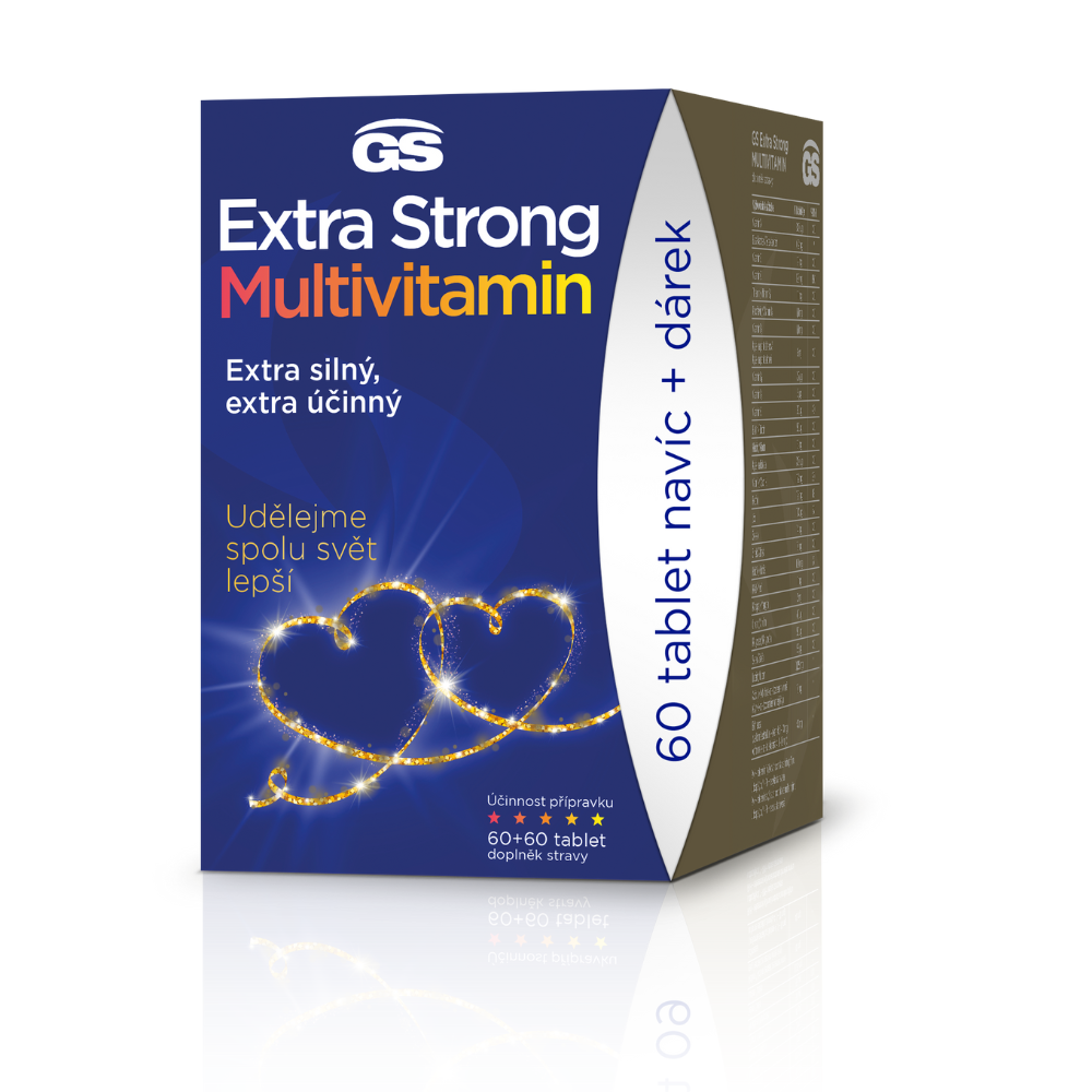 GS Extra Strong Multivitamin, 60+60 tablet, dárkové balení 2022