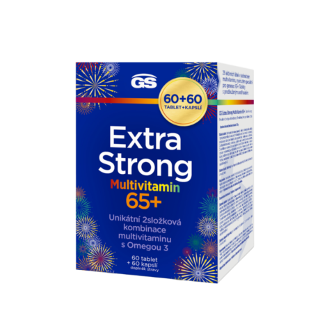 GS Extra Strong Multivitamin 65+, 60 tablet + 60 kapslí, dárkové balení 2025