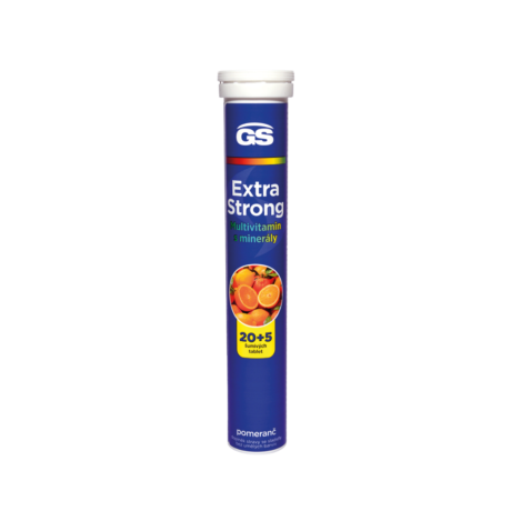 GS Extra Strong multivitamin s minerály pomeranč, 20+5 šumivých tablet