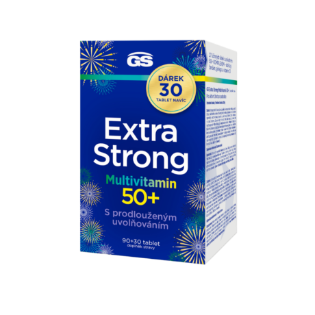 GS Extra Strong Multivitamin 50+, 90+30 tablet NAVÍC, dárkové balení 2025