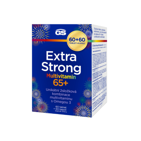 GS Extra Strong Multivitamin 65+, 60 tablet + 60 kapslí, dárkové balení 2025