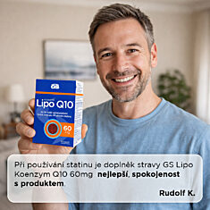 GS Koenzym Lipo Q10 60 mg, 2 × 60+10 kapslí NAVÍC, dárkové balení