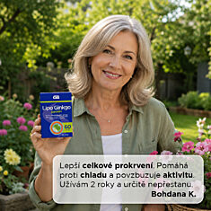 GS Lipo Ginkgo paměť+ 60 mg , 90+15 kapslí NAVÍC, dárkové balení