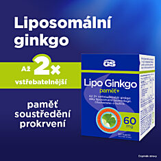 GS Lipo Ginkgo paměť+ 60 mg, 60 kapslí