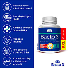 GS Bacto 3, Orální probiotika, 20+5 pastilek XXL