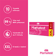 GS Mamatest Těhotenský test, 6 kusů XXL