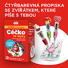 GS Céčko se šípky, želatinky bez cukru, 50 ks, dárkové balení