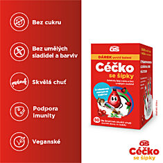 GS Céčko se šípky, želatinky bez cukru, 50 ks, dárkové balení