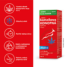 Cemio Kamzíkova konopná mast chladivá 200 ml, dárkové balení