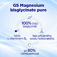 GS Magnesium bisglycinate pure 1000 mg + B6, 100 tablet