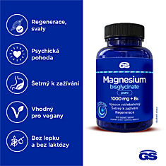 GS Magnesium bisglycinate pure 1000 mg + B6, 100 tablet