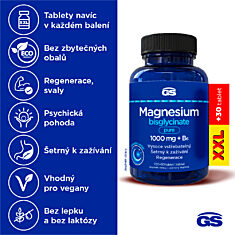 GS Magnesium bisglycinate PURE 1000 mg + B6, 100+30 tablet XXL