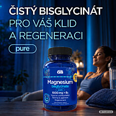 GS Magnesium bisglycinate pure 1000 mg + B6, 100 + 10 tablet NAVÍC, dárkové balení