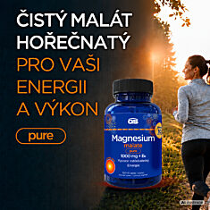 GS Magnesium malate pure 1000 mg + B6, 2 × 100 + 10 tablet NAVÍC, dárkové balení