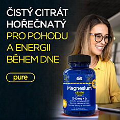 GS Magnesium citrate pure 1340 mg + B6, 70+40 tablet NAVÍC, dárkové balení