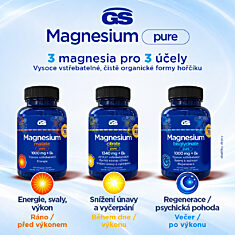GS Magnesium citrate pure 1340 mg + B6, 70+40 tablet NAVÍC, dárkové balení