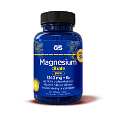 GS Magnesium citrate pure 1340 mg + B6, 70+40 tablet NAVÍC, dárkové balení