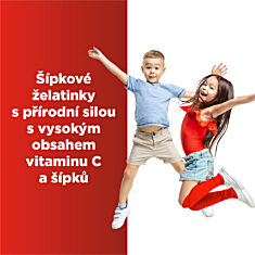GS Céčko se šípky, želatinky bez cukru, 50 ks, dárkové balení