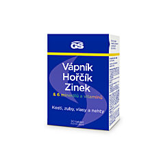 GS Vápník, hořčík, zinek, 30 tablet