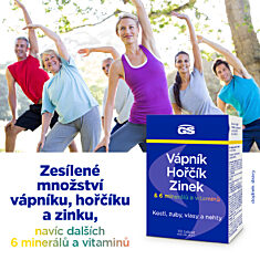 GS Vápník, hořčík, zinek, 30 tablet