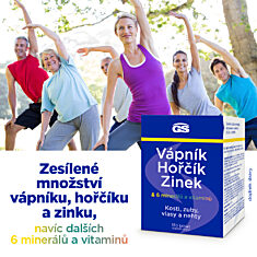 GS Vápník, hořčík, zinek, 130 tablet