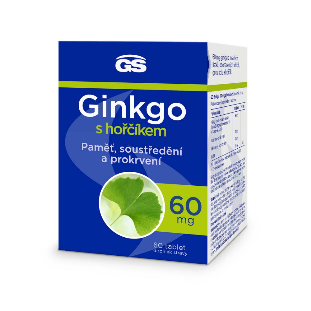 GS Ginkgo 60 mg s hořčíkem, 60 tablet