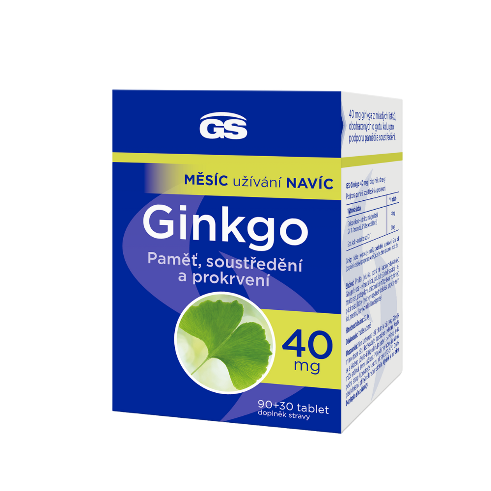 Levně GS Ginkgo 40 mg, 90+30 tablet