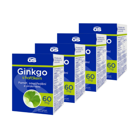 GS Ginkgo 60 mg s hořčíkem, 4 x 90 tablet