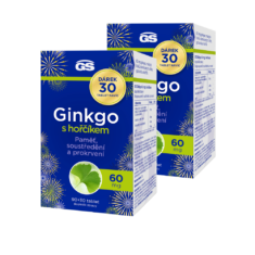 GS Ginkgo 60 mg s hořčíkem, 2 x 90+30 tablet NAVÍC, dárkové balení 2025