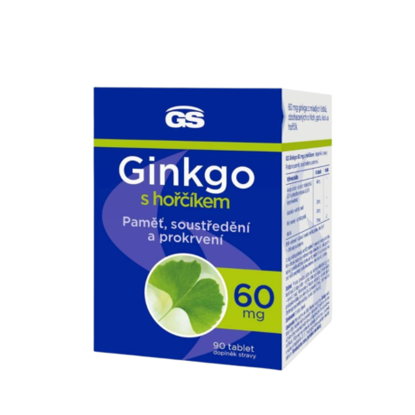 GS Ginkgo 60 mg s hořčíkem, 90 tablet