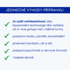 GS Lipo Ginkgo paměť+ 60 mg, 90 kapslí